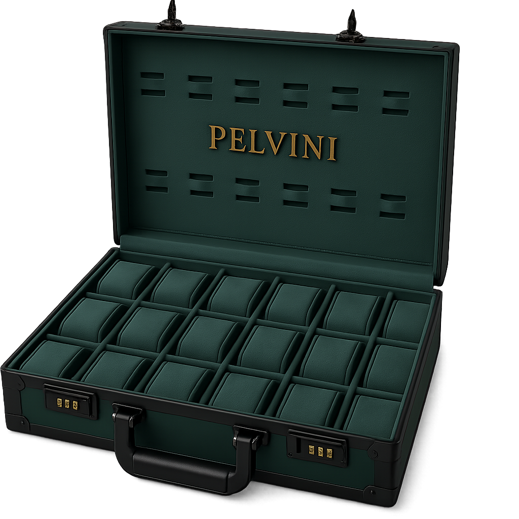 Luxury Pelvini® Briefcase - Emerald