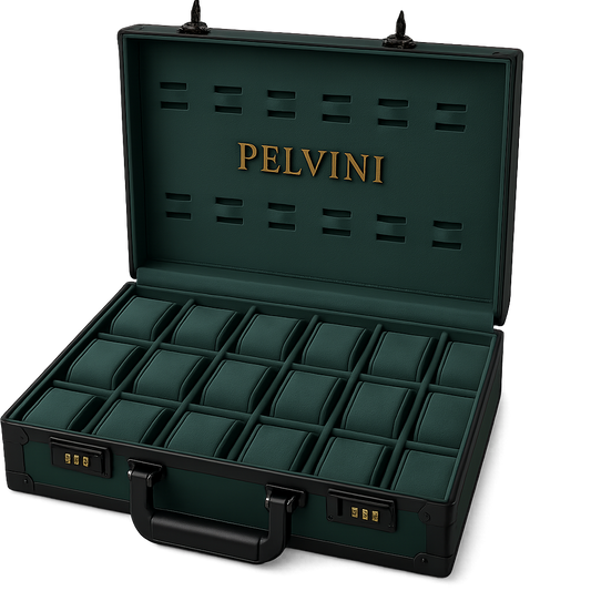 Luxury Pelvini® Briefcase - Emerald